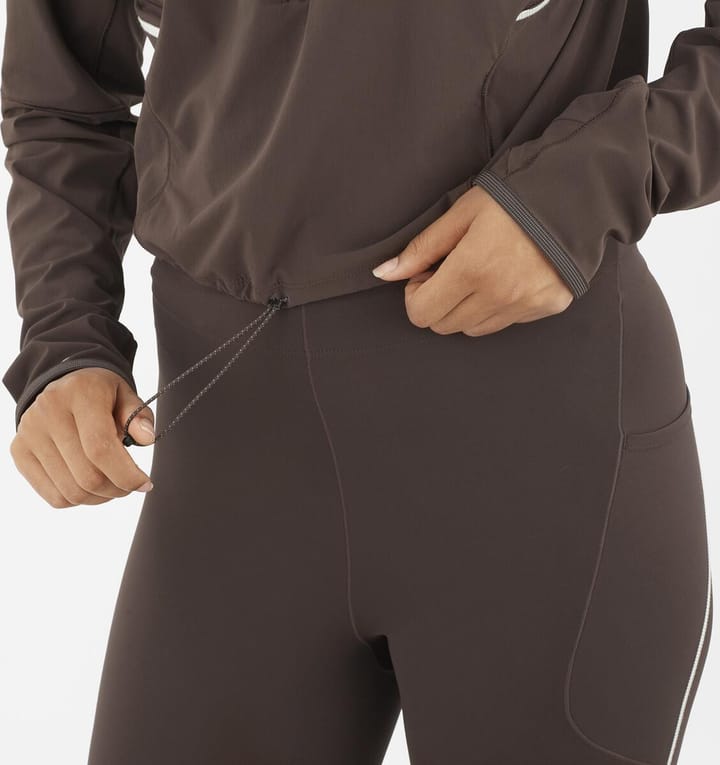 Salomon Sense Aero Hybrid Crop Pullover W Coffee Bean/ Salomon Salomon Sense Aero Hybrid Crop Pullover W Coffee Bean/ Salomon