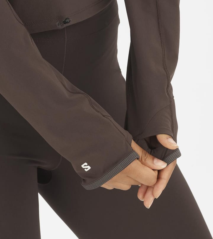Salomon Sense Aero Hybrid Crop Pullover W Coffee Bean/ Salomon