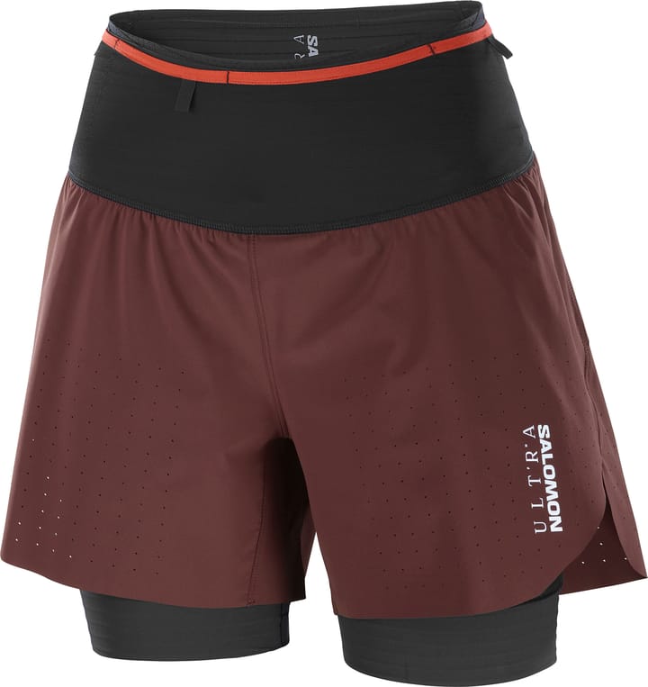 Salomon Women's S/Lab Salomon Ultra 2in1 Shorts Decadent Chocolate/Vanilla Ice Salomon