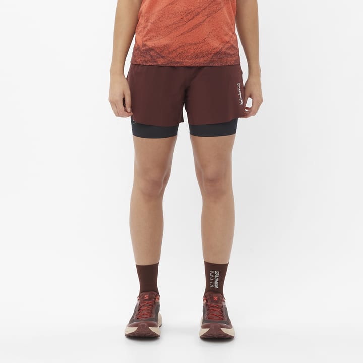 Salomon Women's S/Lab Salomon Ultra 2in1 Shorts Decadent Chocolate/Vanilla Ice Salomon Salomon Women's S/Lab Salomon Ultra 2in1 Shorts Decadent Chocolate/Vanilla Ice Salomon