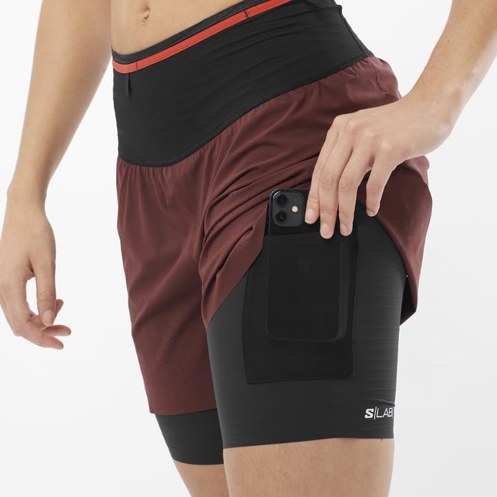 Salomon Women's S/Lab Salomon Ultra 2in1 Shorts Decadent Chocolate/Vanilla Ice Salomon Salomon Women's S/Lab Salomon Ultra 2in1 Shorts Decadent Chocolate/Vanilla Ice Salomon