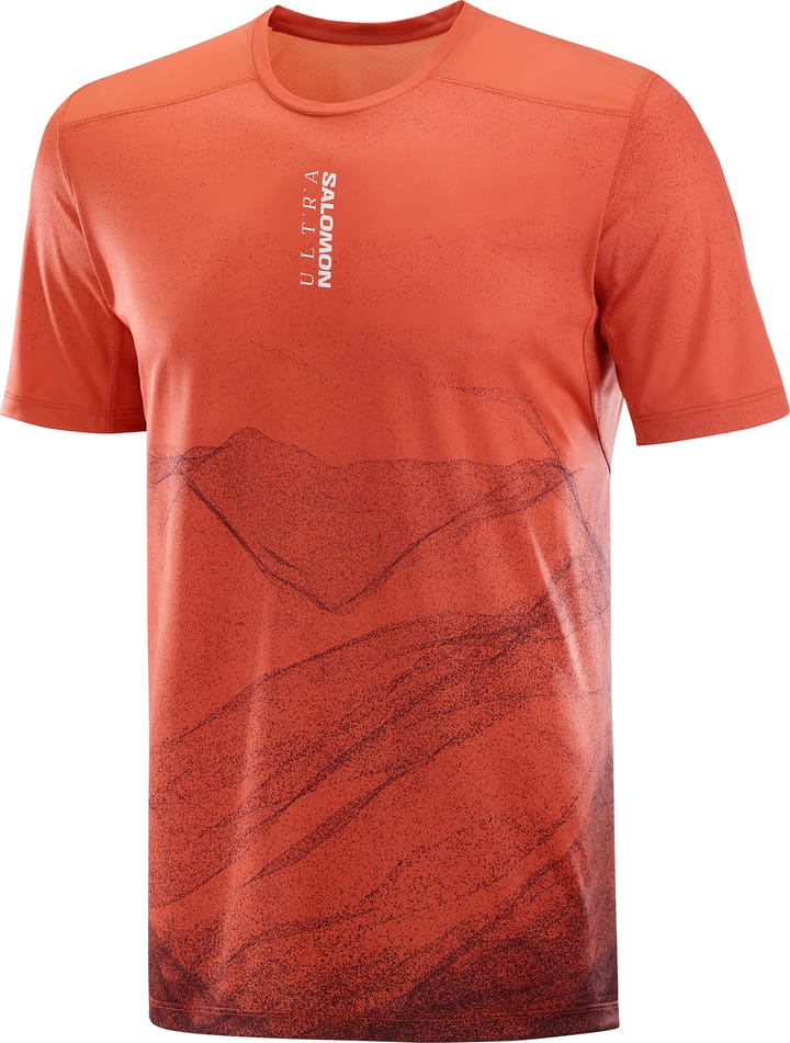 Salomon Men's S/LAB Ultra Tee Aop Burnt Sienna/decadent Chocolate/ Salomon