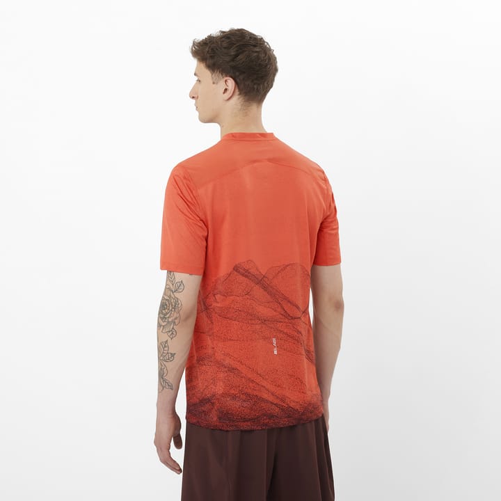 Salomon Men's S/LAB Ultra Tee Aop Burnt Sienna/decadent Chocolate/ Salomon Salomon Men's S/LAB Ultra Tee Aop Burnt Sienna/decadent Chocolate/ Salomon