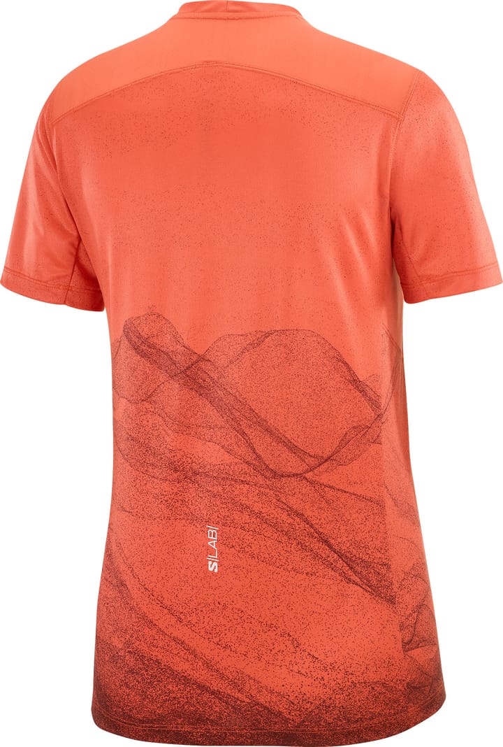 Salomon Women's S/LAB Ultra Tee Aop Burnt Sienna/decadent Chocolate/ Salomon