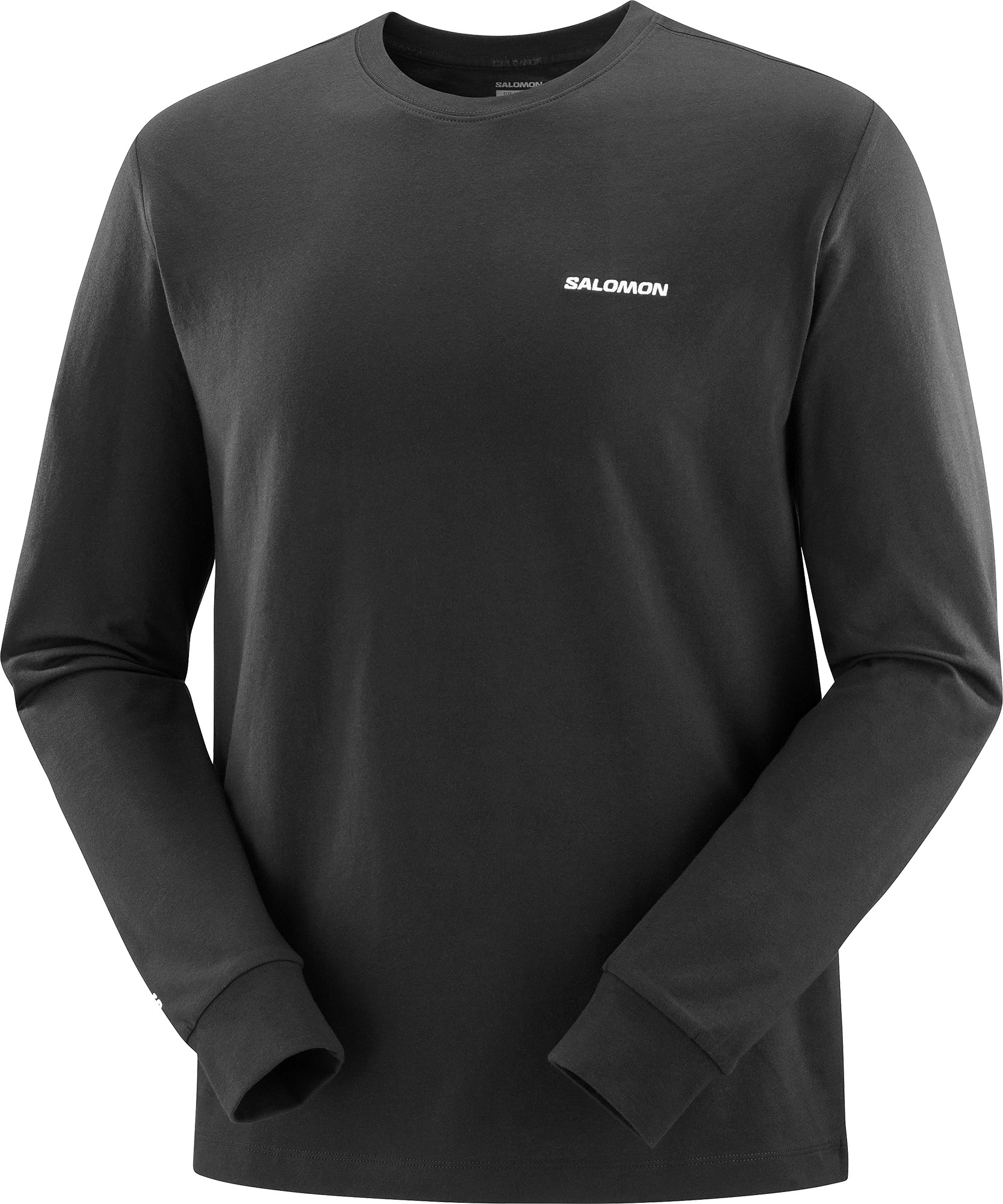 Salomon Men's Salomon Logo Long Sleeve Tee Deep Black Långärmade vardagströjor Deep Black/ S