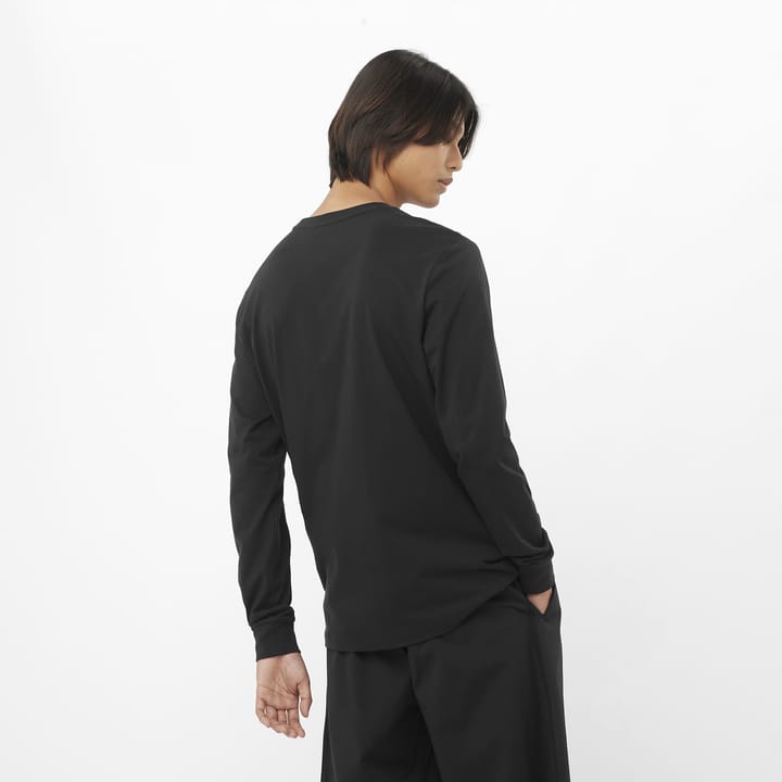 Salomon Men's Salomon Logo Long Sleeve Tee Deep Black Salomon Salomon Men's Salomon Logo Long Sleeve Tee Deep Black Salomon