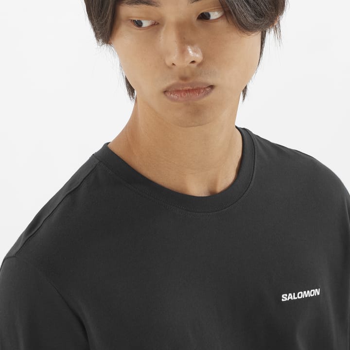 Salomon Men's Salomon Logo Long Sleeve Tee Deep Black Salomon Salomon Men's Salomon Logo Long Sleeve Tee Deep Black Salomon