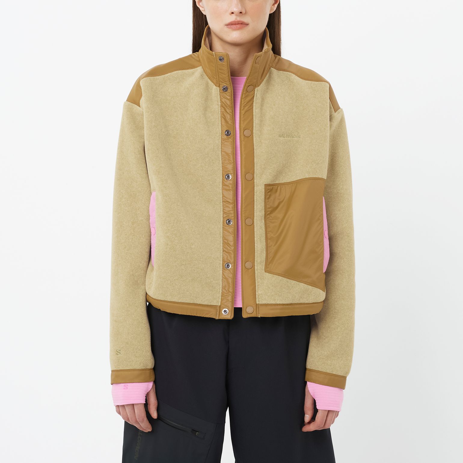 Salomon Women's Chroma Fleece Cardigan Gray Green