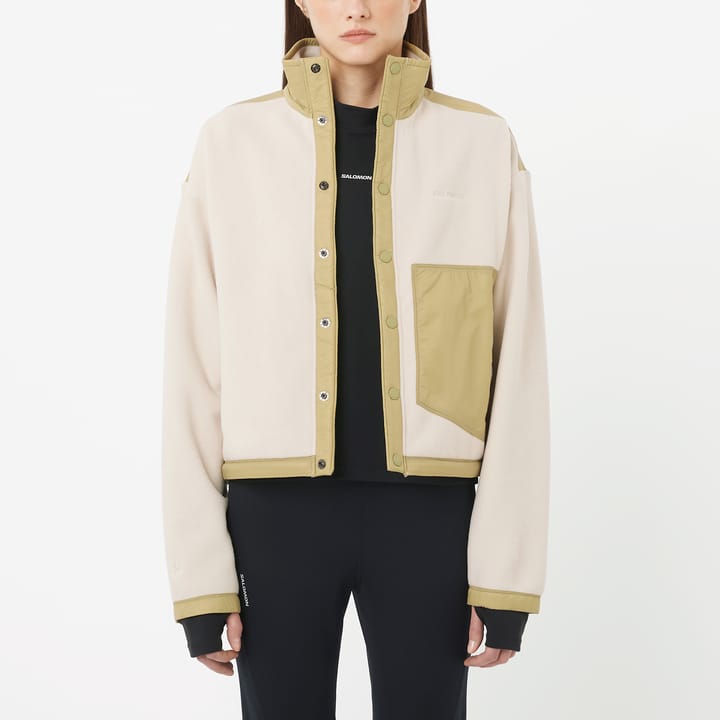 Salomon Women's Chroma Fleece Cardigan Whisper White Salomon Salomon Women's Chroma Fleece Cardigan Whisper White Salomon
