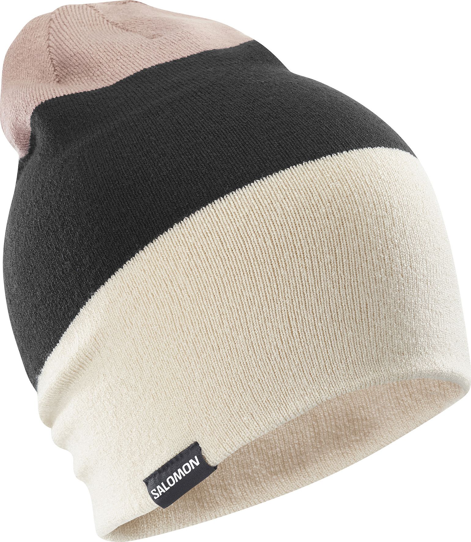 Salomon Flatspin Reversible Beanie Deep Black / Whisper White / Etherea
