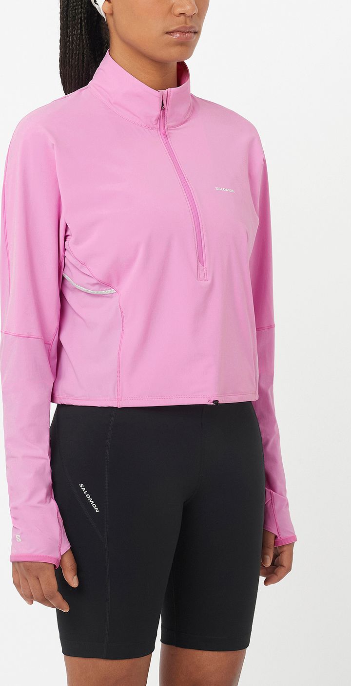 Salomon Sense Aero Hybrid Crop Pullover W Cyclamen Salomon