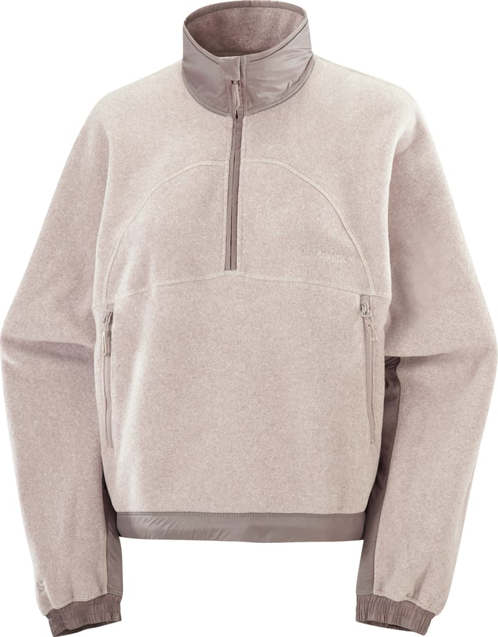 Salomon Women's Chroma Fleece Crop Half Zip Etherea / Iron Salomon