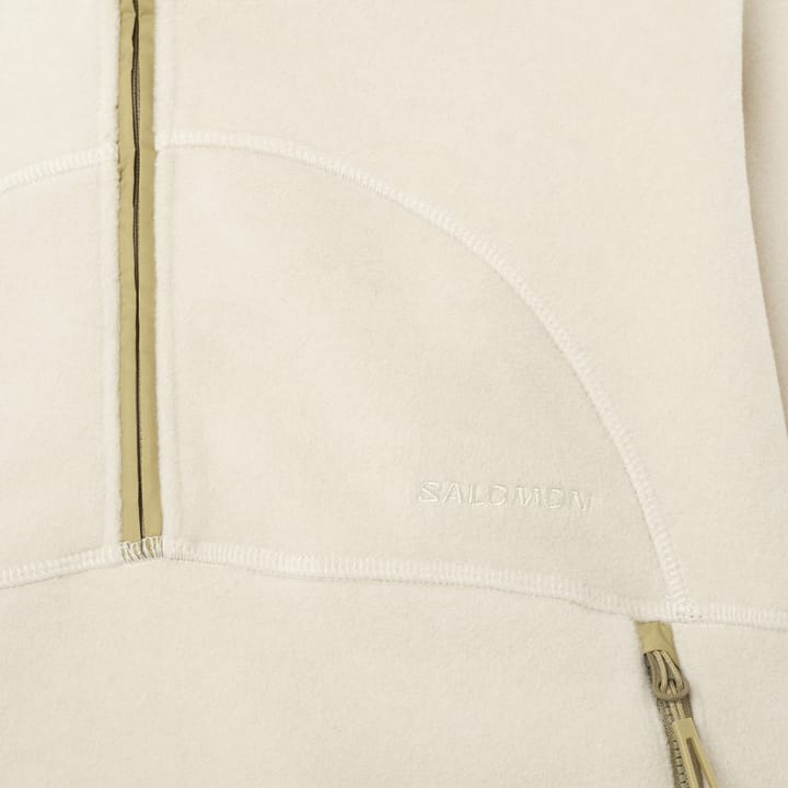 Salomon Women's Chroma Fleece Crop Half Zip Whisper White/Gray Green Salomon Salomon Women's Chroma Fleece Crop Half Zip Whisper White/Gray Green Salomon