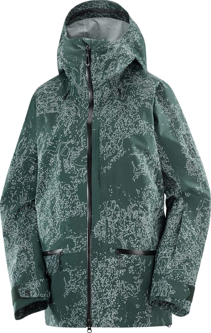 Salomon Women's Absolute 3L Print Jacket Ao/Green Gables Salomon Salomon Women's Absolute 3L Print Jacket Ao/Green Gables Salomon