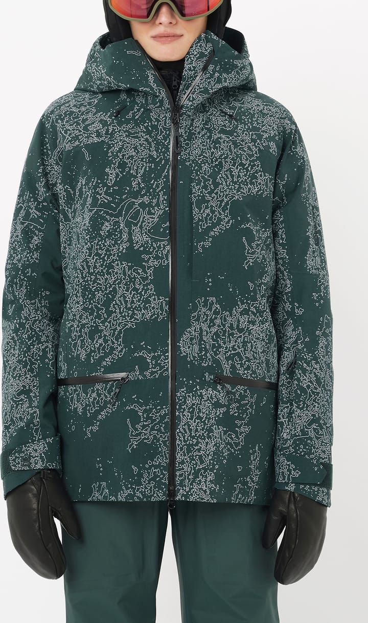 Salomon Women's Absolute 3L Print Jacket Ao/Green Gables Salomon