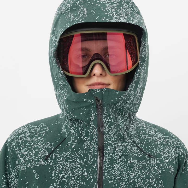 Salomon Women's Absolute 3L Print Jacket Ao/Green Gables Salomon Salomon Women's Absolute 3L Print Jacket Ao/Green Gables Salomon