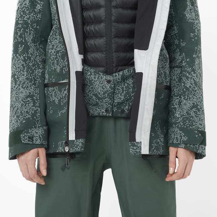 Salomon Women's Absolute 3L Print Jacket Ao/Green Gables Salomon Salomon Women's Absolute 3L Print Jacket Ao/Green Gables Salomon