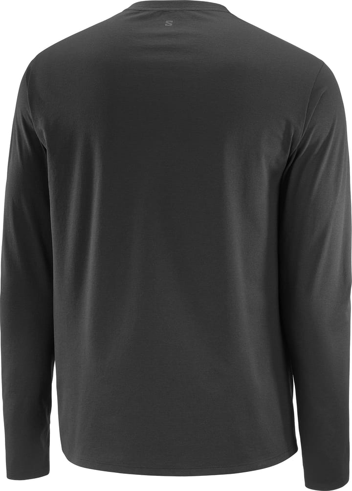 Salomon Men's Trackline Long Sleeve Tee Deep Black Salomon