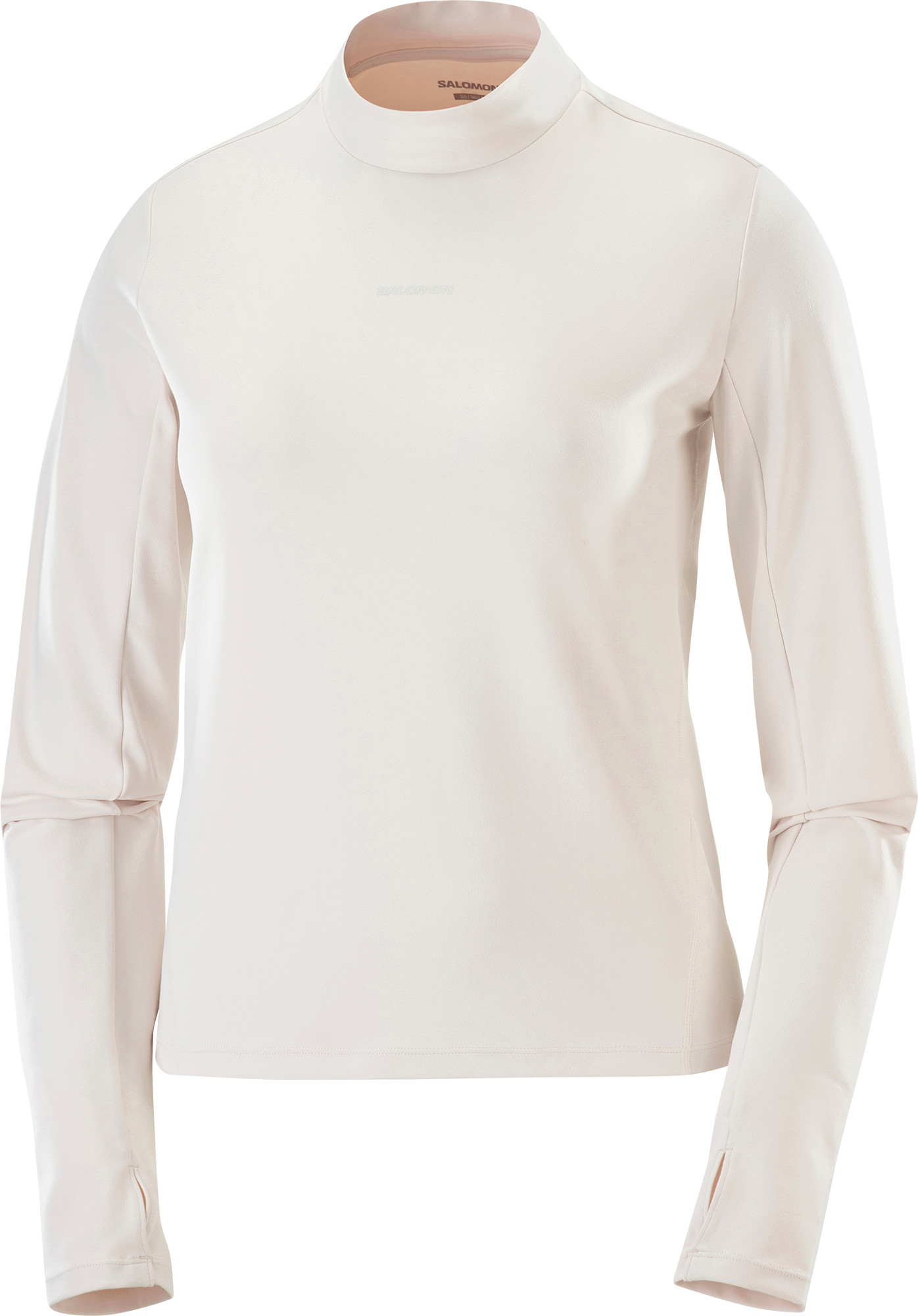 Salomon Women's Shkout Bliss Long Sleeve Tee Whisper White Langermede treningstrøyer L