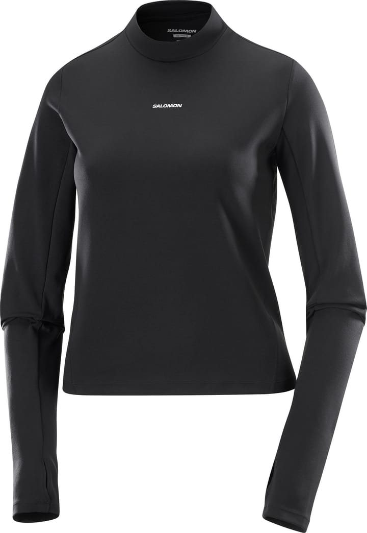Salomon Women's Shkout Bliss Long Sleeve Tee Deep Black Salomon