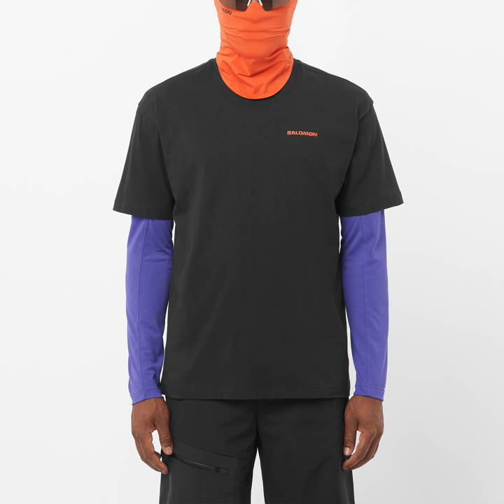 Salomon Unisex Freestyle Rx Short Sleeve Tee Deep Black Salomon