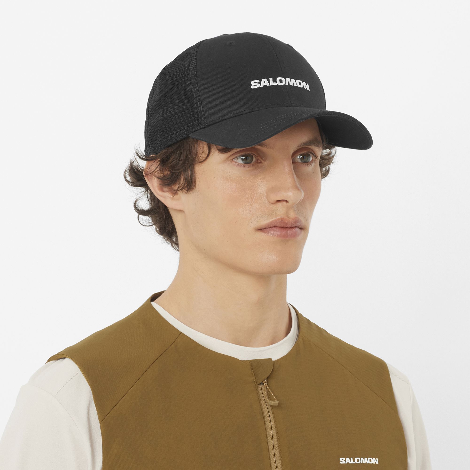Salomon Logo Trucker Cap Deep Black | Buy Salomon Logo Trucker Cap