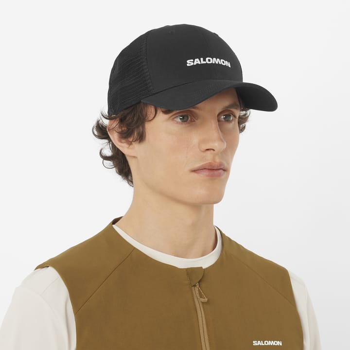 Salomon Logo Trucker Cap Deep Black Salomon Salomon Logo Trucker Cap Deep Black Salomon