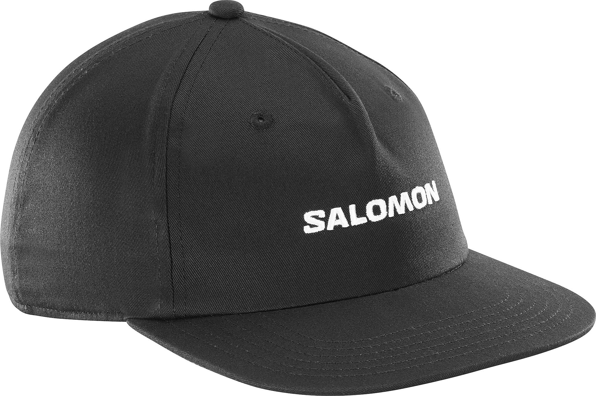 Salomon Logo Flat Cap Deep Black | Buy Salomon Logo Flat Cap Deep
