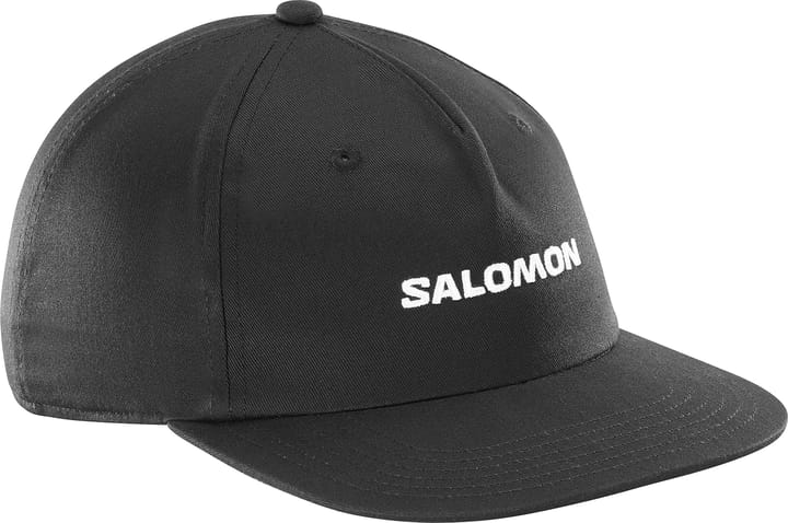 Salomon Logo Flat Cap Deep Black Salomon