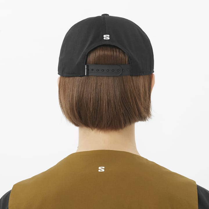 Salomon Logo Flat Cap Deep Black Salomon Salomon Logo Flat Cap Deep Black Salomon