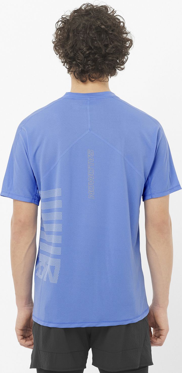 Salomon Men's Sense Aero Graphic Tee GFX Ultramarine/white/ Salomon