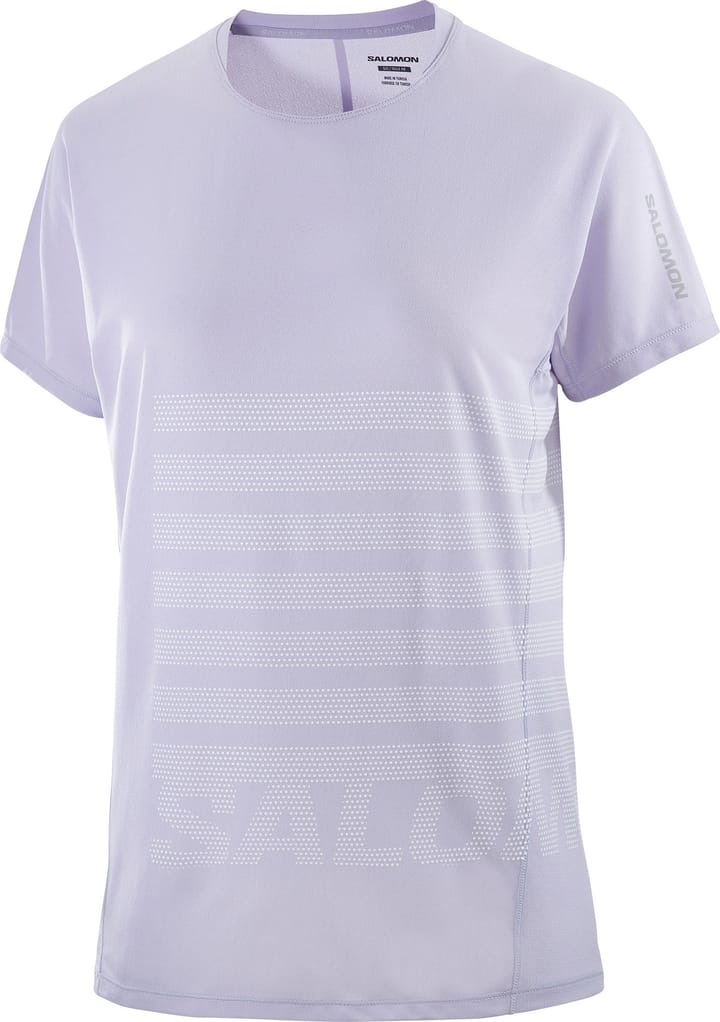 Salomon Women's Sense Aero Graphic Tee Cosmic Sky/white/ Salomon
