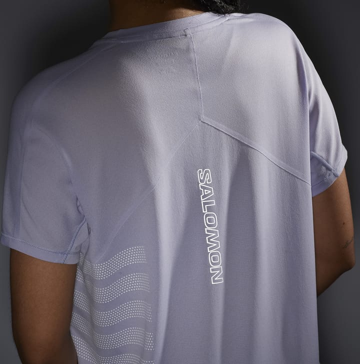 Salomon Women's Sense Aero Graphic Tee Cosmic Sky/white/ Salomon
