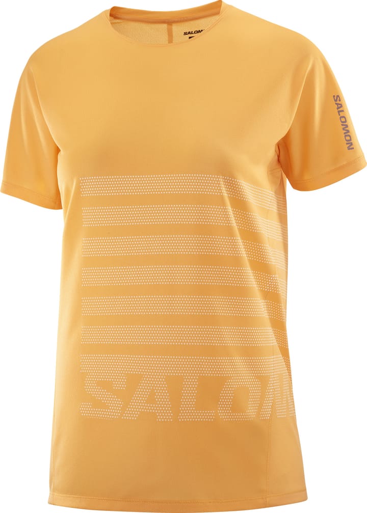 Salomon Women's Sense Aero Graphic Tee Warm Apricot/white/ Salomon