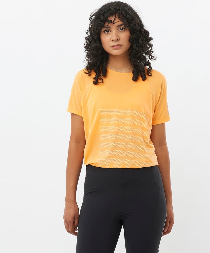 Salomon Women's Sense Aero Graphic Tee Warm Apricot/white/ Salomon