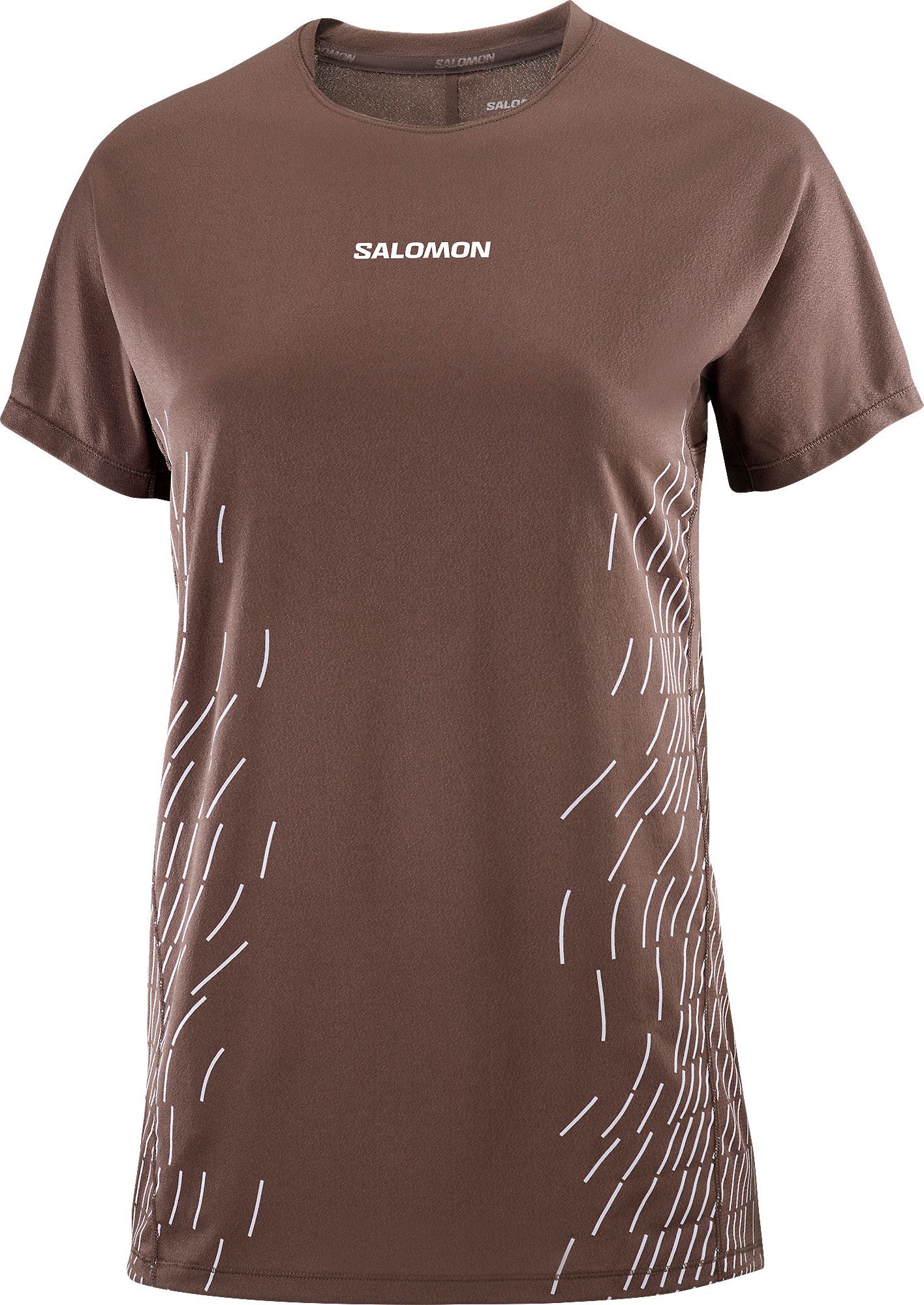 Salomon Women's Sense Aero Graphic Tee Coffee Bean / Cosmic Sky