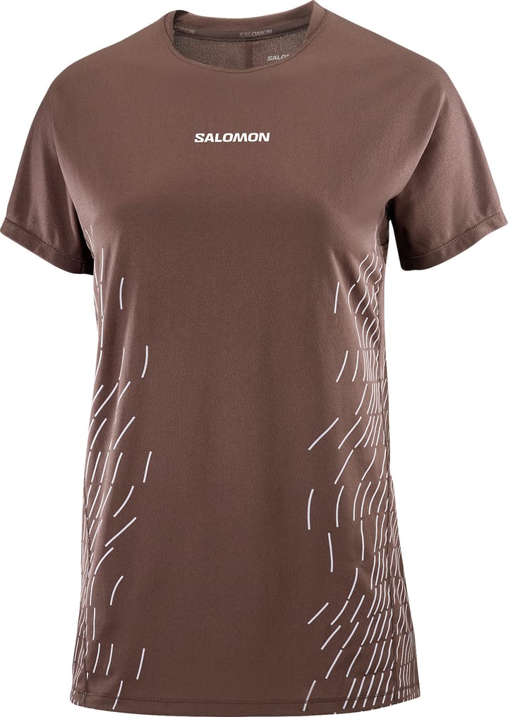 Salomon Women's Sense Aero Graphic Tee Coffee Bean / Cosmic Sky Salomon