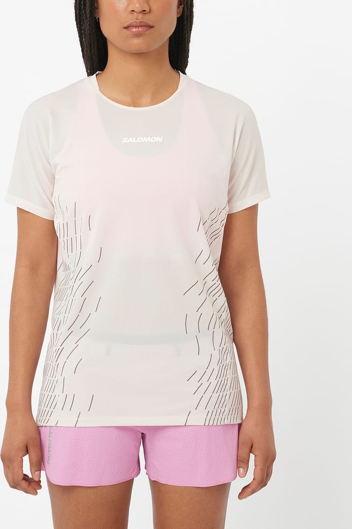 Salomon Women's Sense Aero Graphic Tee Whisper White / Iron Salomon