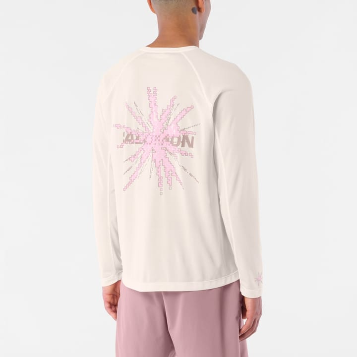 Salomon Shakeout Core Graphic Ls Tee M Whisper White/pink Frosting/icy Pin Salomon