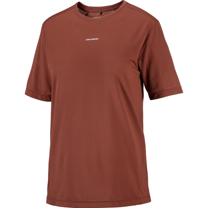 Salomon Women's Shkout Core Short Sleeve Tee Burnt Umber Salomon