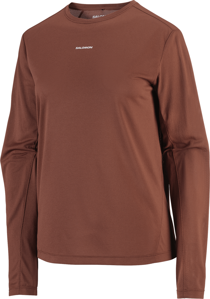 Salomon Women's Shkout Core Long Sleeve Tee Burnt Umber Salomon