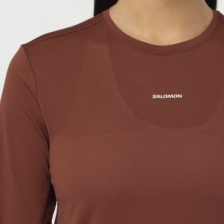 Salomon Women's Shkout Core Long Sleeve Tee Burnt Umber Salomon