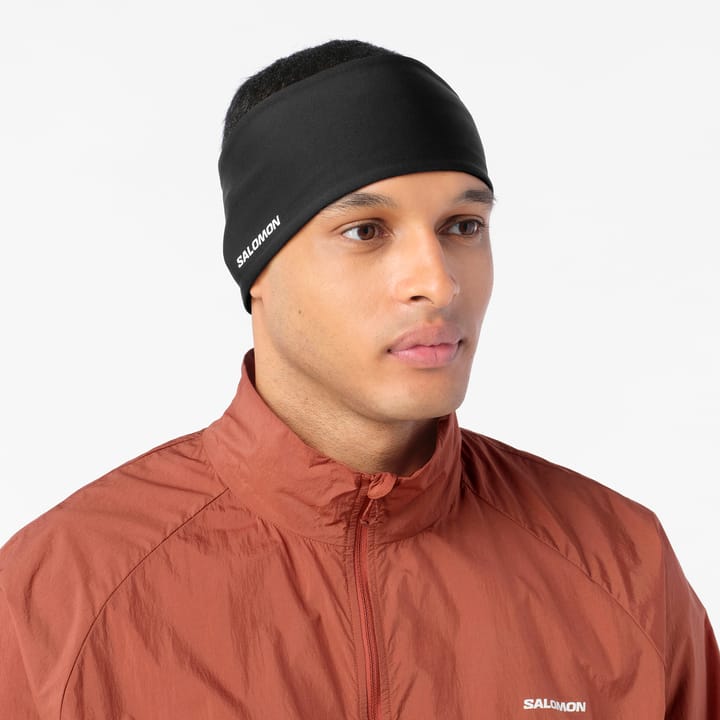 Salomon Unisex Run Tech Headband  Deep Black/ Salomon