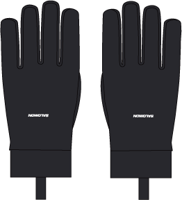 Salomon Tech Softshell Gloves  Deep Black/ Salomon