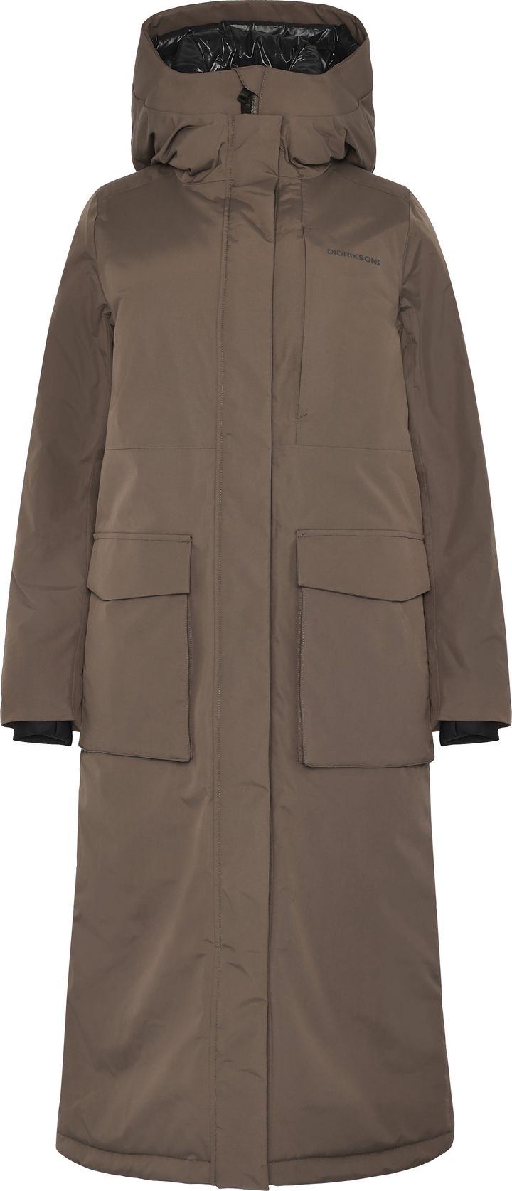 Didriksons Women's Leya Parka Long 4 Mocha Brown Didriksons