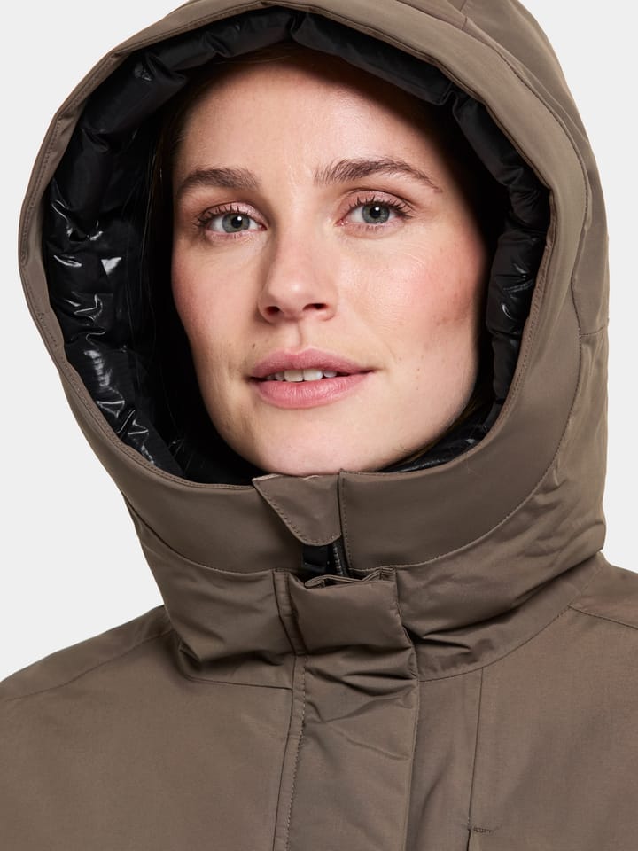 Didriksons Women's Leya Parka Long 4 Mocha Brown Didriksons