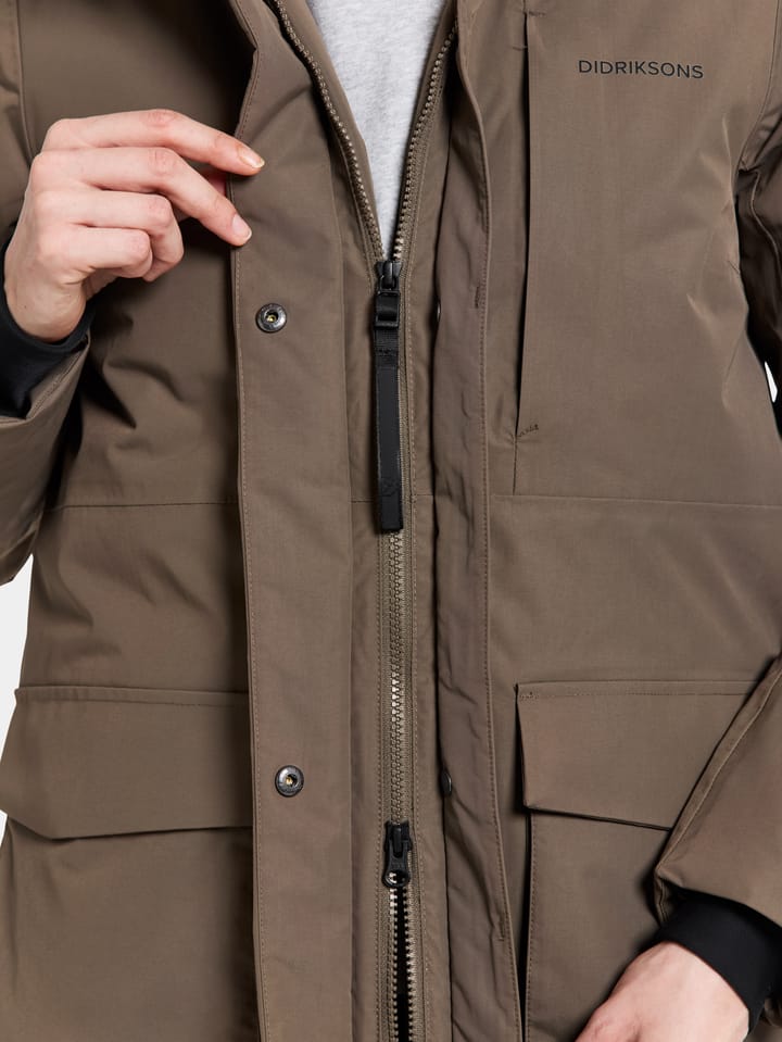 Didriksons Women's Leya Parka Long 4 Mocha Brown Didriksons