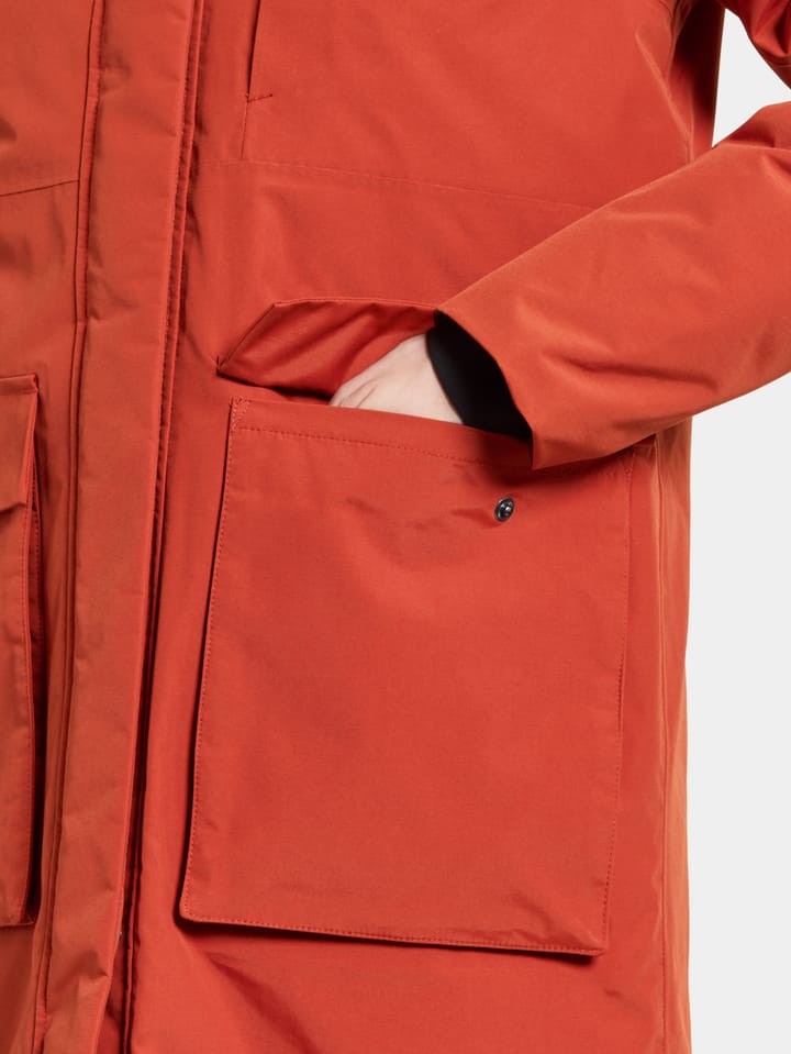 Didriksons Women's Leya Parka Long 4 Rust Didriksons Didriksons Women's Leya Parka Long 4 Rust Didriksons