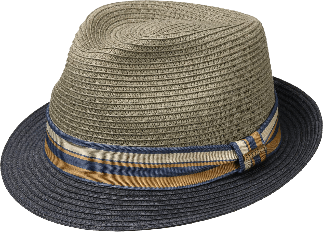 Stetson Licano Toyo Trilby Straw Hat Navy