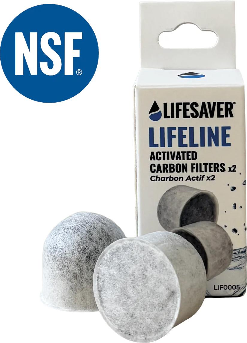 LifeSaver Lifeline Replacement Activated Carbon Filters 2-Pack